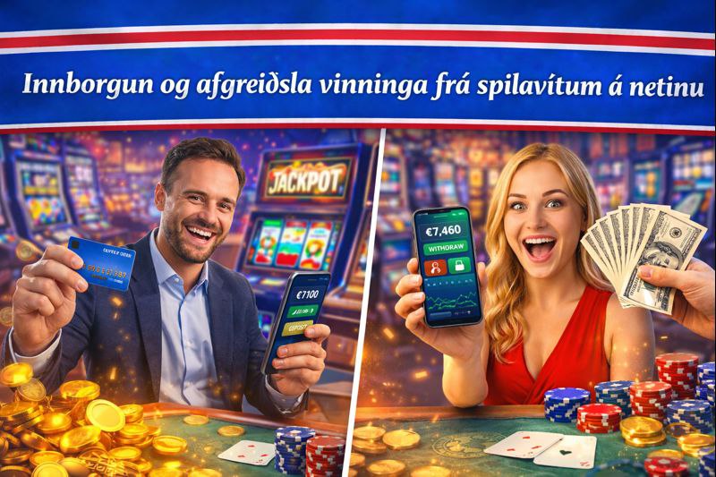 Innborgun og afgreiðsla vinninga frá spilavítum á netinu